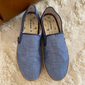 Chambray blue slip on espradilles